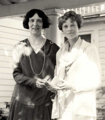 Clara Adams and Amelia Earhart