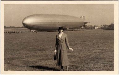 Clara Adams with LZ-127 Graf Zeppelin