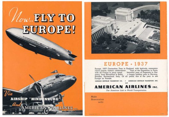 American Airlines Hindenburg 1937 Brochure