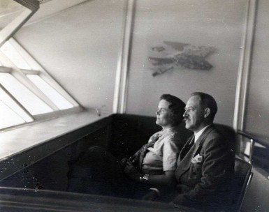 Clarence and Dorothy Hall aboard Hindenburg