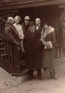 Clara Adams with Dr. and Mrs. Hugo Eckener in Friedrichshafen, November 3, 1928, after arriving from North America aboard Graf Zeppelin.