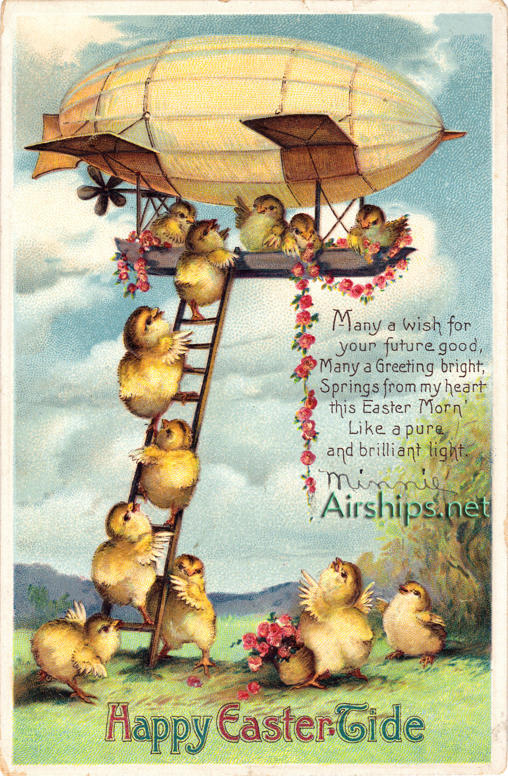 Airship Easter card