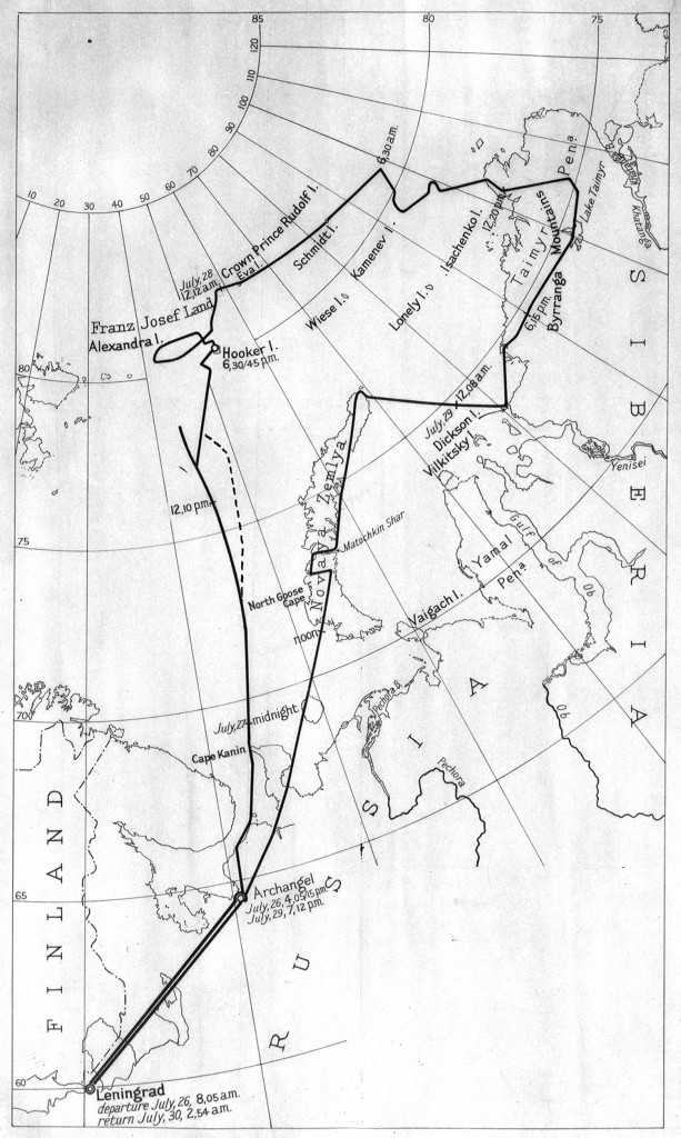 Graf Zeppelin Polar Route (click to enlarge)