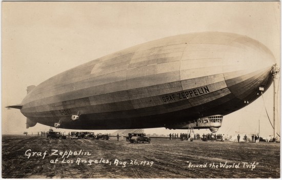 LZ-127 Graf Zeppelin landing at Los Angeles, 1929