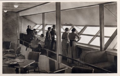 The Promenade aboard LZ-129 Hindenburg