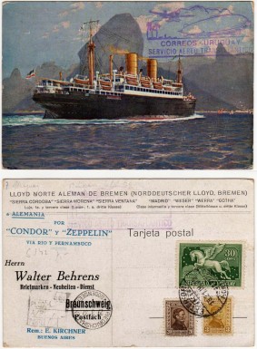 South America to Friedrichshafen, April 23-27, 1932. (Sieger 156)