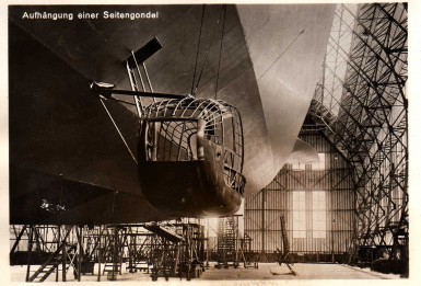 One of Graf Zeppelin's two port engine gondolas, under construction.
