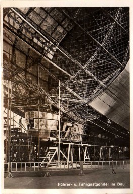 Graf Zeppelin under construction, showing Duralumin frames, 15 meters apart.