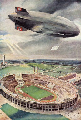 Hindenburg over 1936 Berlin Olympic Games