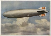 Hindenburg color postcard