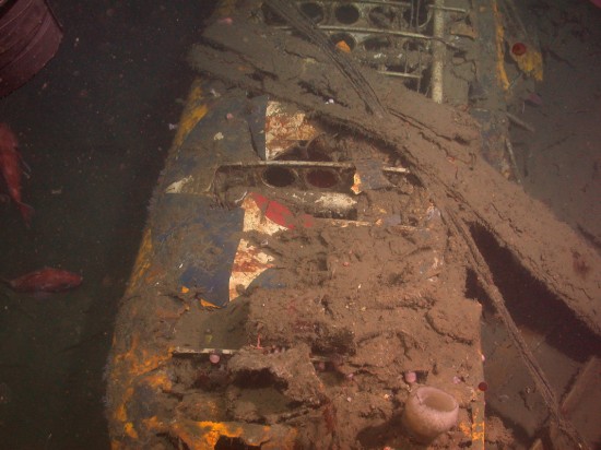 Remains of a Curtiss Sparrowhawk F9C-2 biplane at the USS Macon wreck site. (Credit: NOAA) 