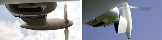 Swiveling side propellers of Zeppelin NT. (photo: ZLT Zeppelin Luftschifftechnik GmbH)